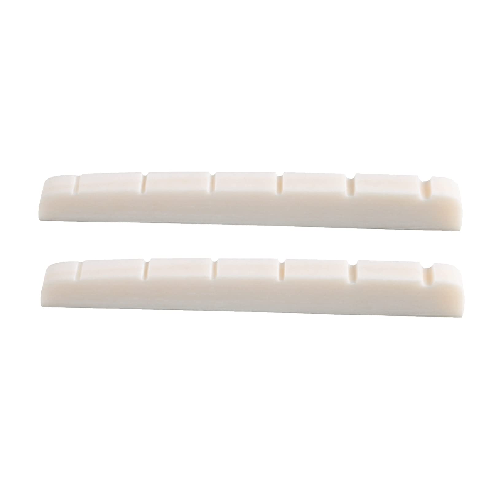 Miwayer 6 String Electric Guitar Bone Nut Flat Bottom Pre-Slotted Made of Real Bone (42 X 3.5 X 4.5/3.5mm 2 pack)