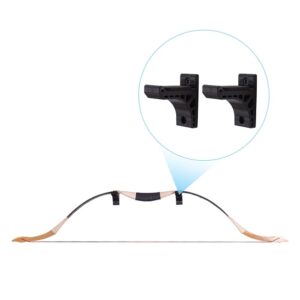 MiOYOOW Wall Mount Bow Holder, Portable Bow Storage Wall Hanger with Adhesive Back Design for Recurve Compound Bow