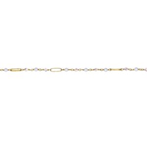 Waxing Poetic Brass Pearl Beaded Mist Necklace - 20 Inch