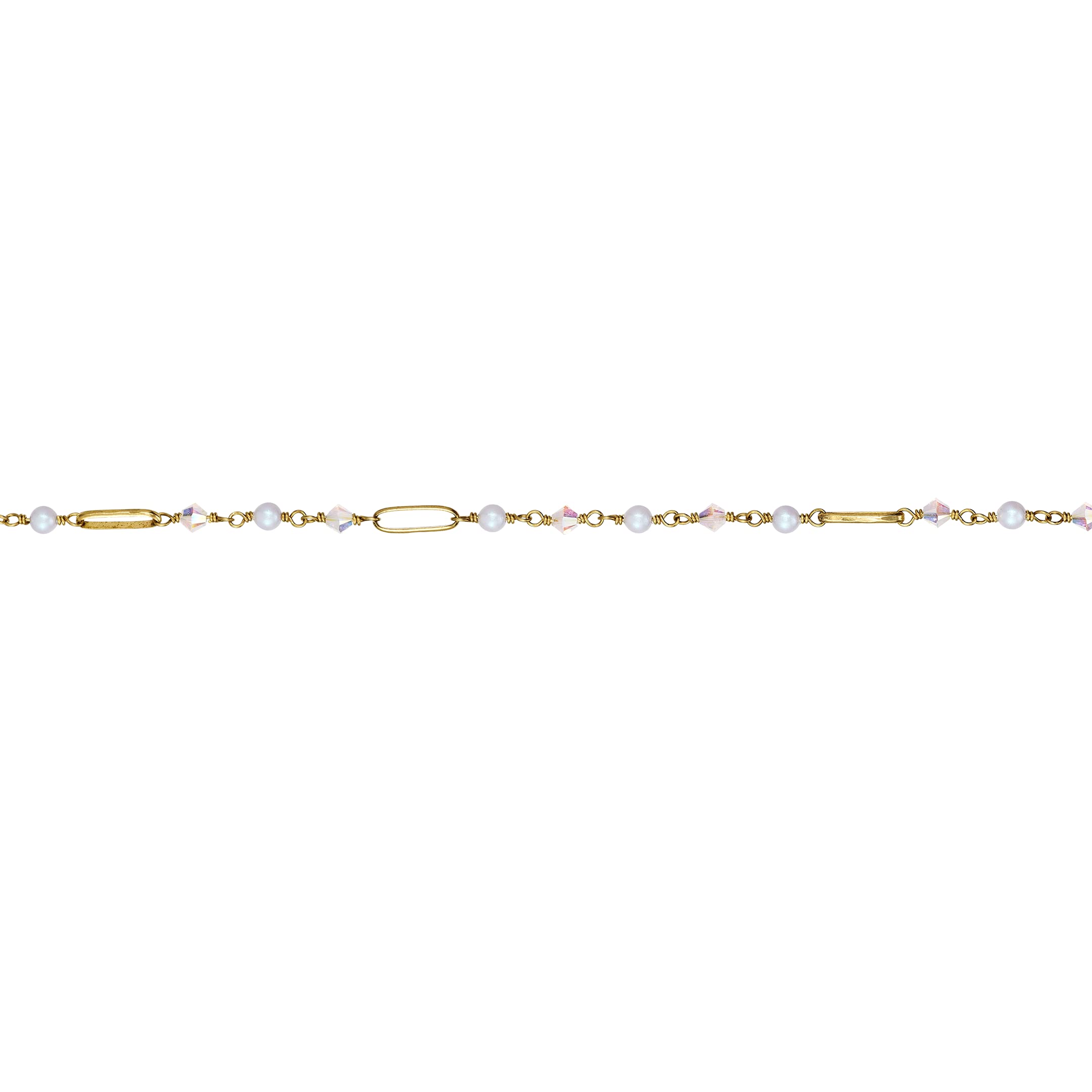 Waxing Poetic Brass Pearl Beaded Mist Necklace - 20 Inch