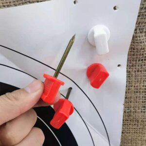 20pcs Archery 2.5inch Target Face Pins Manganese Steel Target Pins Fix Paper Face Foam Straw Targets