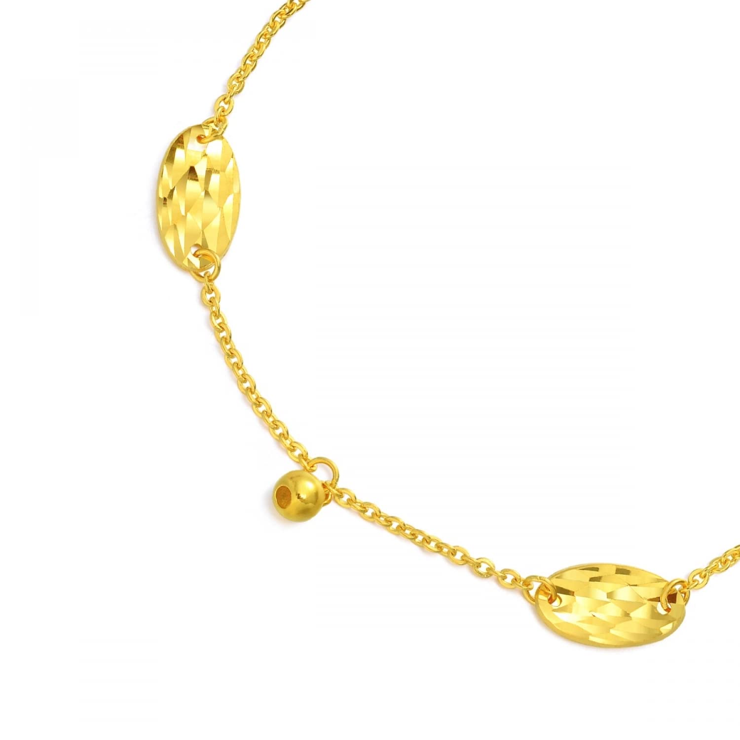 CHOW SANG SANG 999.9 24K Solid Gold Price-by-Weight 4.49g Gold Modern Bead Bracelet for Women 82806B | 7.4", (19 CM)