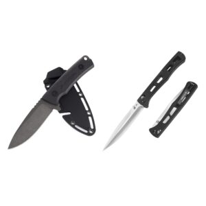 FLISSA Folding Pocket Knife, Fixed Blade Hunting Knife