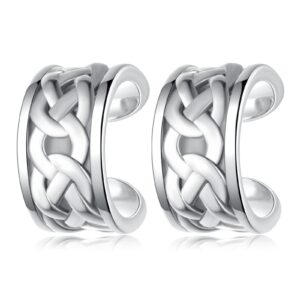 celtic earrings 925 sterling silver ear cuff earrings celtic knot ear cuffs for men women unisex vintage jewelry birthday gifts