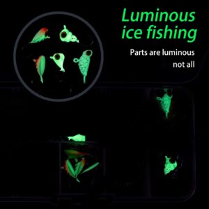 THKFISH Ice Fishing Jigs Lures Ice Fishing Lures Ice Fishing Gear A-50PCS+ D-31pcs