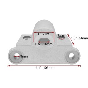 ISURE MARINE 2Pcs Aluminum Boat Oar Lock Sockets Rowboat Fishing Duck Jon Boat Right Angle Gunwale Style