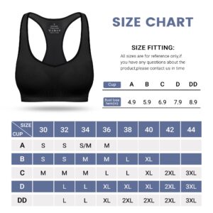 Racerback Sports Bras for Women with Pads - High Impact Athletic Tank Tops for Yoga and Workout