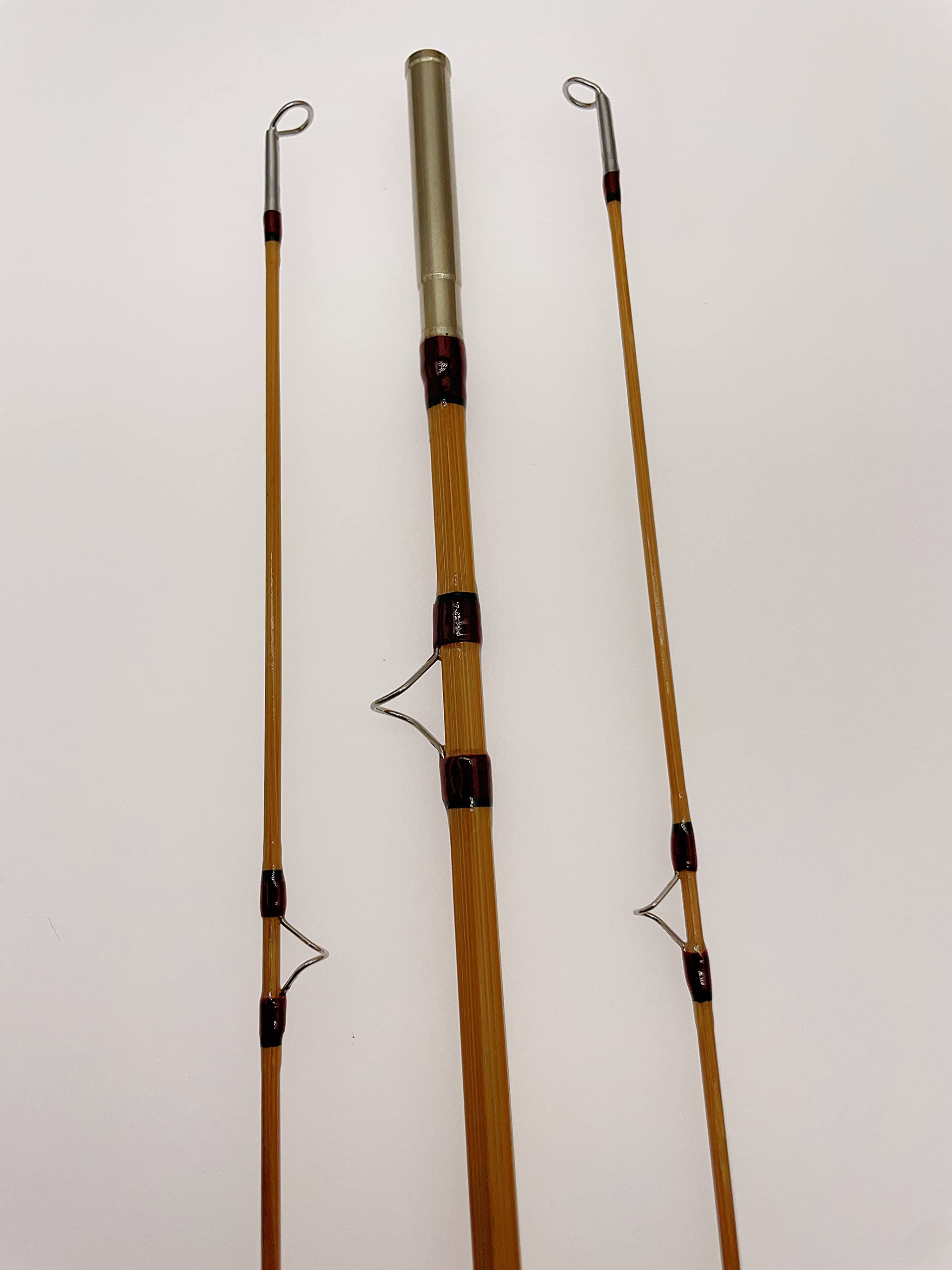 New Bamboo Fly Rod with Nickel Silver Downlocked Reelseat and Agate Strip Guide. (8'0" #6)