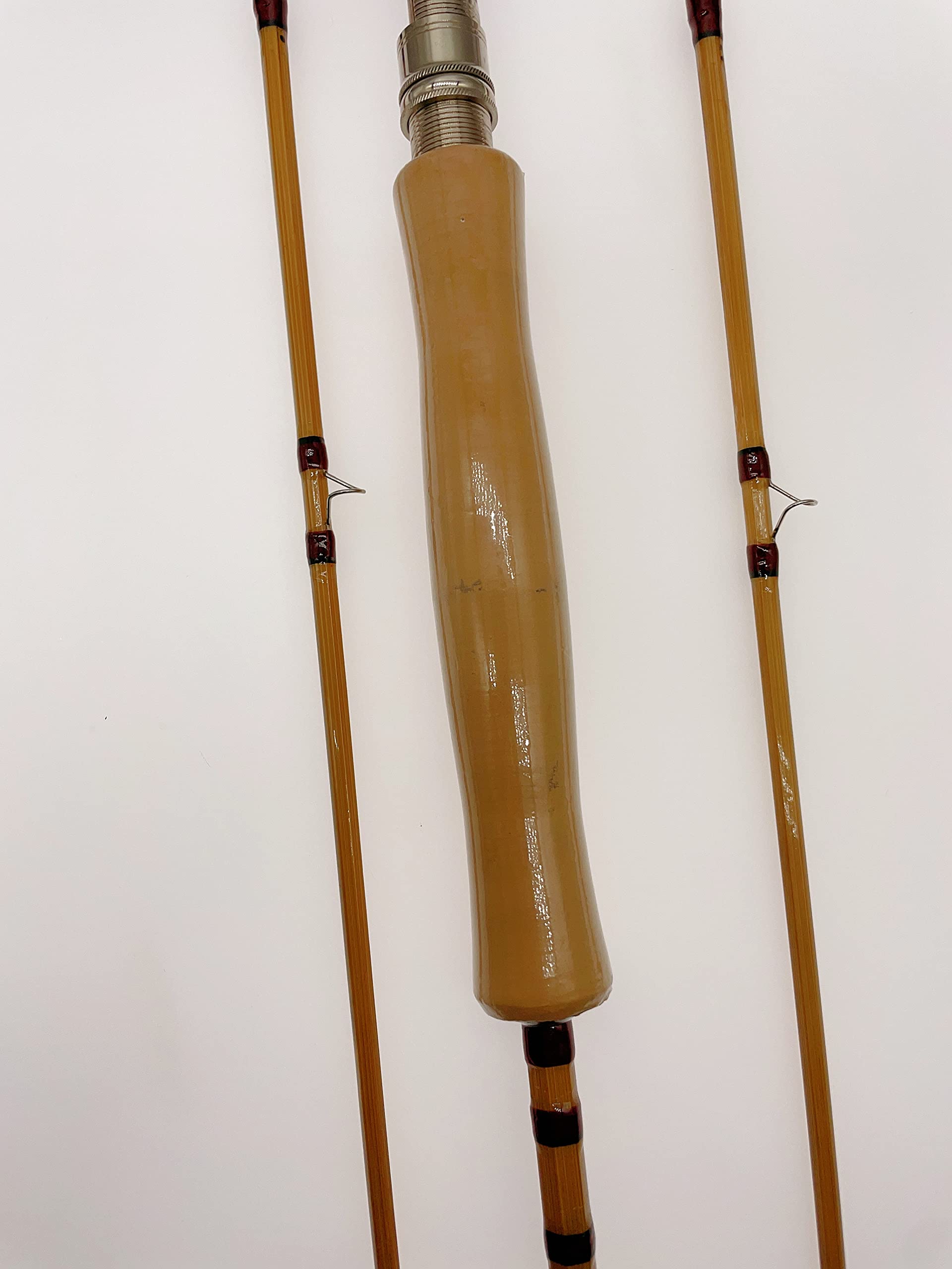 New Bamboo Fly Rod with Nickel Silver Downlocked Reelseat and Agate Strip Guide. (8'0" #6)