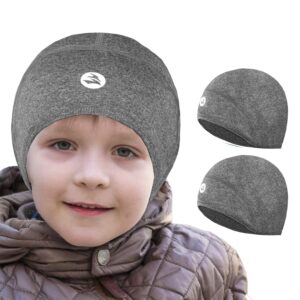 empirelion kids thermal helmet liner skull caps lightweight youth sports running beanie cover ears boy girl