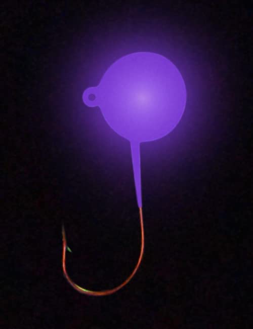 Big Nasty Tackle Lead-Free Super Glow Jigs (1 Pack) (Purple, 3/4 oz)