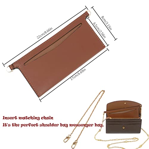 Lckaey purse insert Bag accessories kit- for Wallet Sarah bag, handbag inner bag organizer, 3015- brown