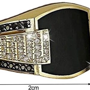 Alloy Ring Black Diamond Jewelry Gift Alloy Natural Gemstone Wedding Ring For Party