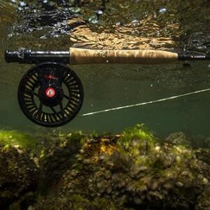 Greys Lance 9' 5wt Fly Fishing Rod, 4-Piece Intermediate Modulus Carbon Blank, Anodised Alloy Reel Seat, AAA Cork Handle