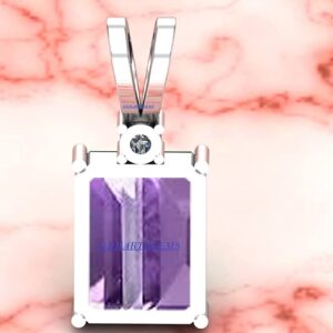 Tongari 8.00 Ratti 7.25 Carat Deluxe Quality Katela Amethyst Silver Plated Pendant/Locket Gemstone