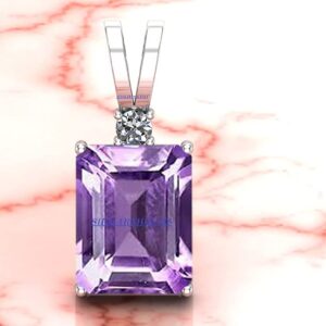 Tongari 8.00 Ratti 7.25 Carat Deluxe Quality Katela Amethyst Silver Plated Pendant/Locket Gemstone