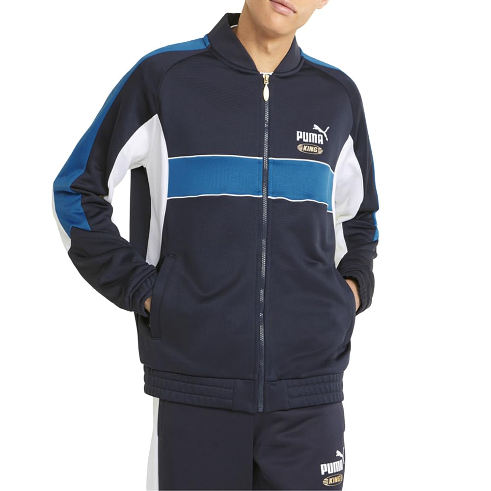 PUMA Mens King Athletic Outerwear Casual Full Zip - Blue - Size S