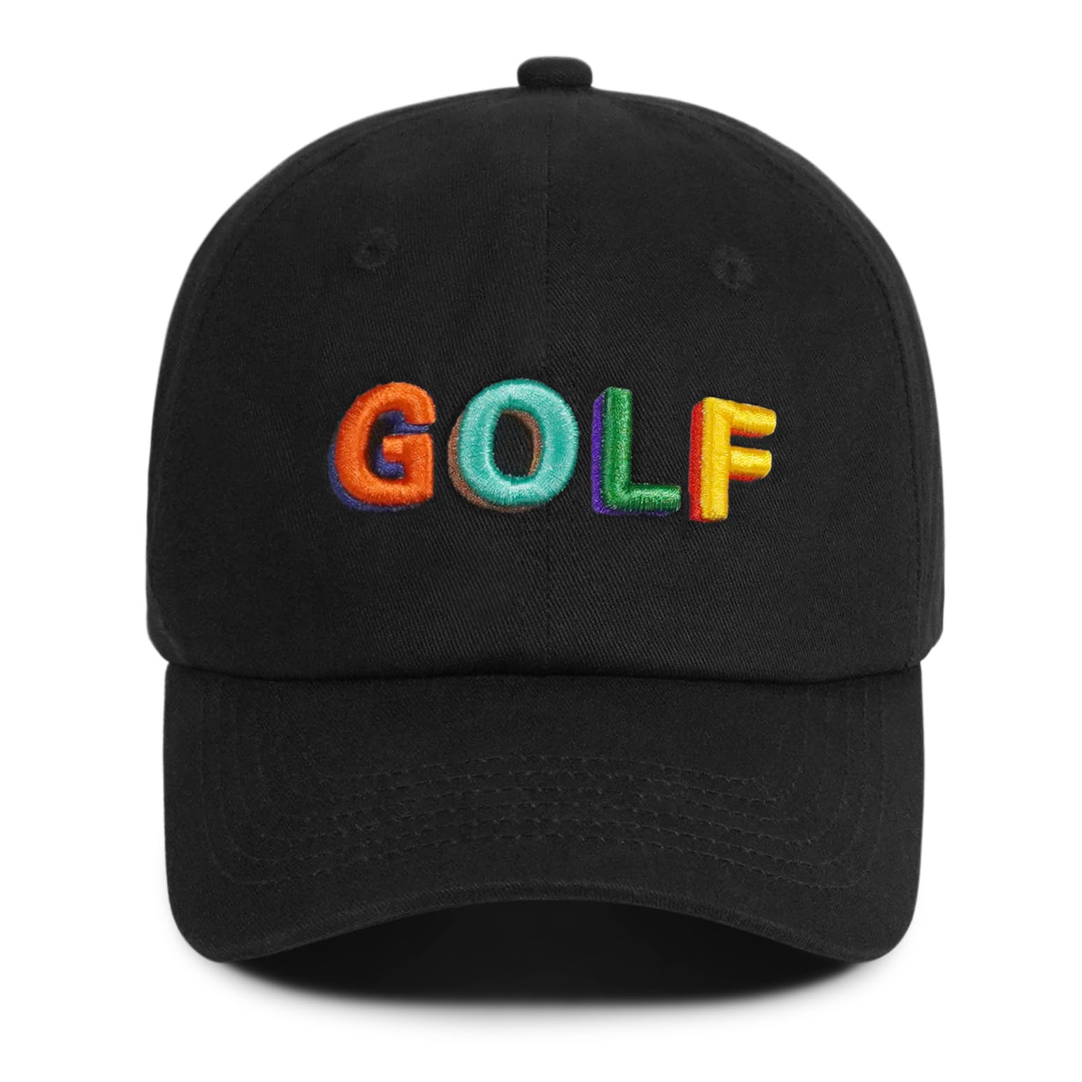 Smatutor Hat for Men Women, Golf Hat Cap Embroidered, Black