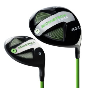 BombTech Golf - 4.0 Driver and 3 Wood Bundle (10.5 Regular) - Premium Golf Wood Set for Men - Easy to Hit Off Tee - Max Forgiveness and Accuracy