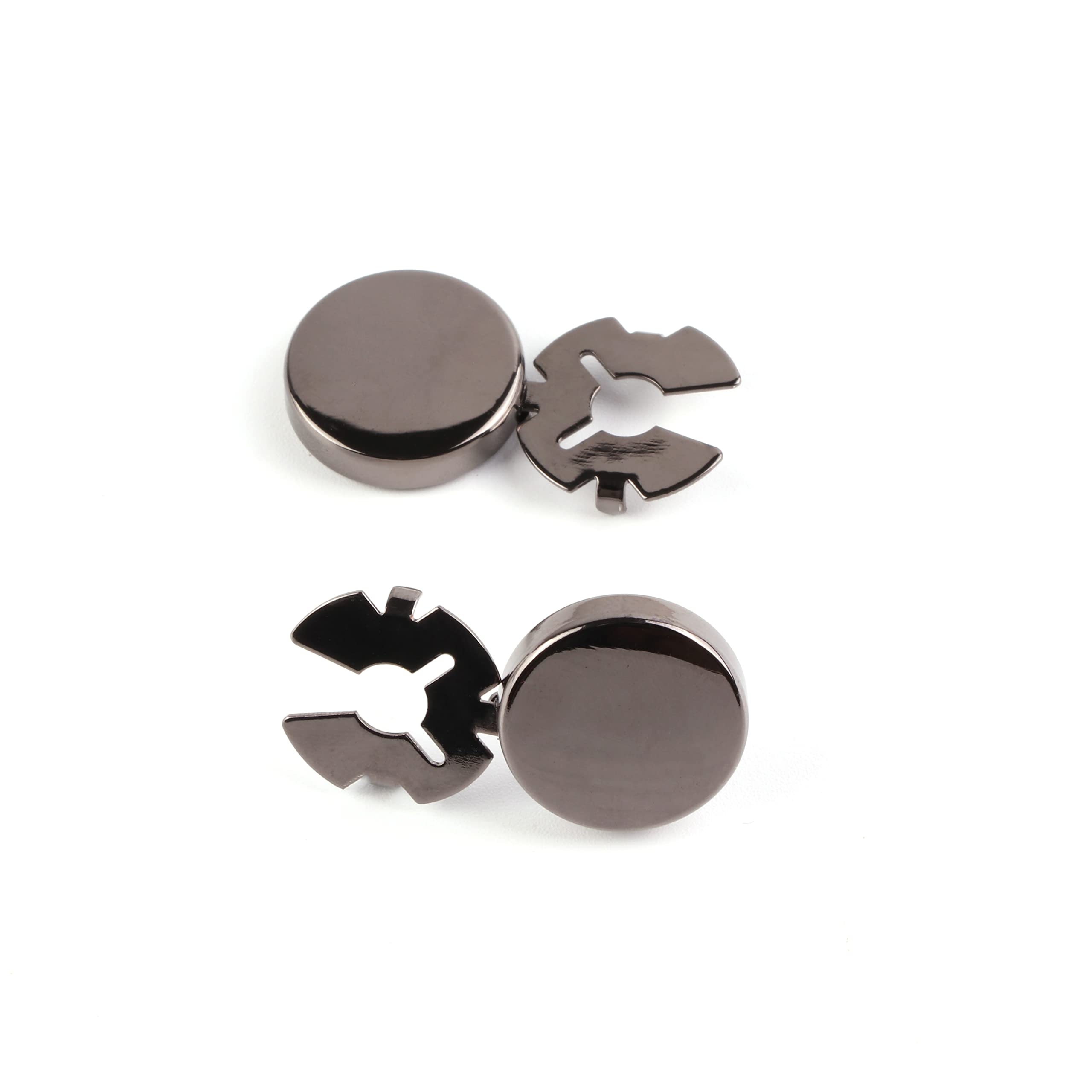 8 pieces button covers for mens shirts button cover cufflinks (black 8 pieces)