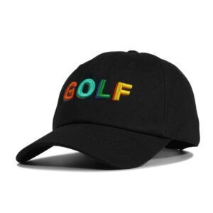 smatutor hat for men women, golf hat cap embroidered, black