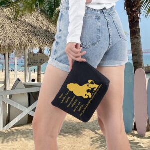 LEVLO Lion Movie Cosmetic Make Up Bag Lion Fans Gift You Are Braver Stronger Smarter Than You Think Lion Zipper Pouch Bag (Always Lion Black)