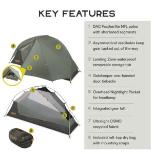 NEMO Dragonfly OSMO Ultralight Bikepacking Tent - 1-Person - Marsh/Boreal