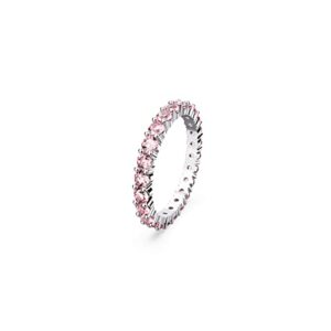 SWAROVSKI Matrix Vittore Ring, Pink Stones on a Rhodium Finished Band, Size 8, Part of the Matrix Vittore Collection