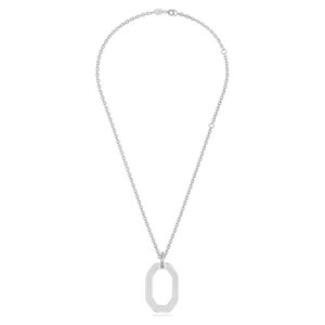 SWAROVSKI Dextera Pendant Necklace, Octagon Shape with White Crystal Pavé on Gold-Tone Finished Chain, Part of the Dextera Collection