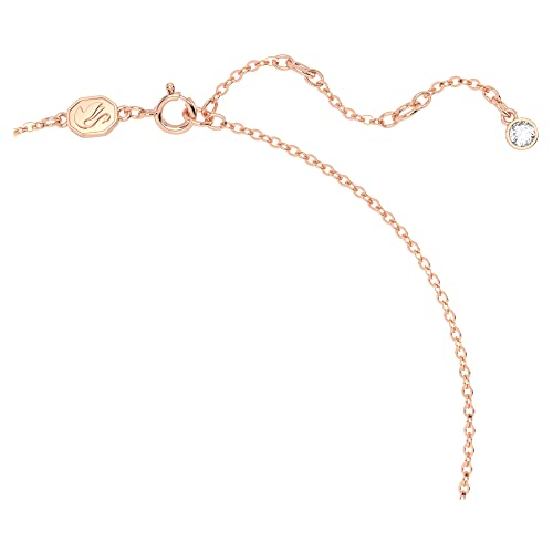 SWAROVSKI Hyperbola Pendant Necklace, Bow-Inspired Pendant with Clear Crystals on a Rose-Gold Tone Finished Chain, Part of the Hyperbola Collection