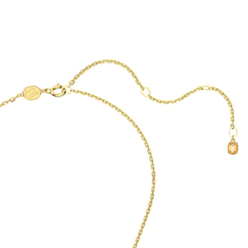 SWAROVSKI Florere Necklace with Flower Motif and Yellow Crystal Petals on a Gold-Tone Finished Chain, Part of the Florere Collection