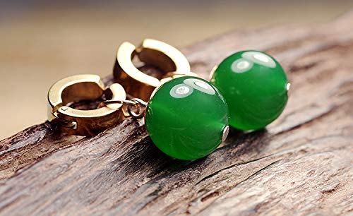 Anime Super Black GK Time 925 Sterling Silver Finger Ring Earring (Pair Green)