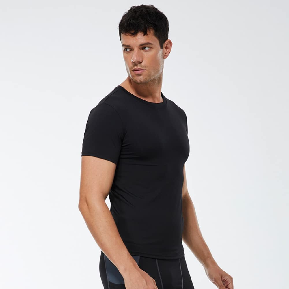 Valcatch Men's Compression Shirts Short Sleeves T-Shirt Athletic Quik Dry Base Layer for Running Workout Hiking Cycling