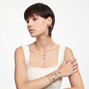 SWAROVSKI Hyperbola Pendant Necklace, Bow-Inspired Pendant with Clear Crystals on a Rose-Gold Tone Finished Chain, Part of the Hyperbola Collection