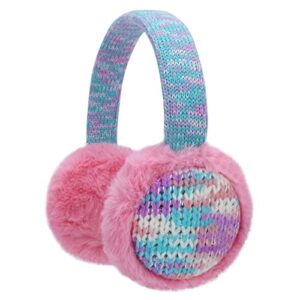 BUTITNOW Winter Knit EarMuffs for Kids Warm Furry Girls Ear Muffs Plush Toddler Ear Warmers Outdoor Ear Covers