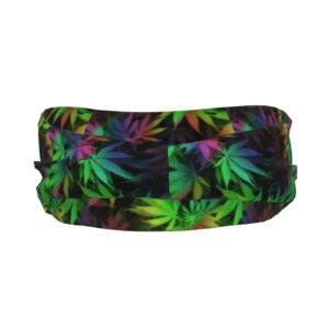 Football Headband Tie Dye Pot Leaf Men Women Non-Slip Sweatbands