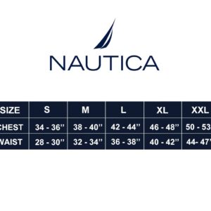 Nautica Men's Long Sleeve Base Layer Set Crewneck Waffle Thermal Underwear Top and Bottom Set (Black, X-Large)