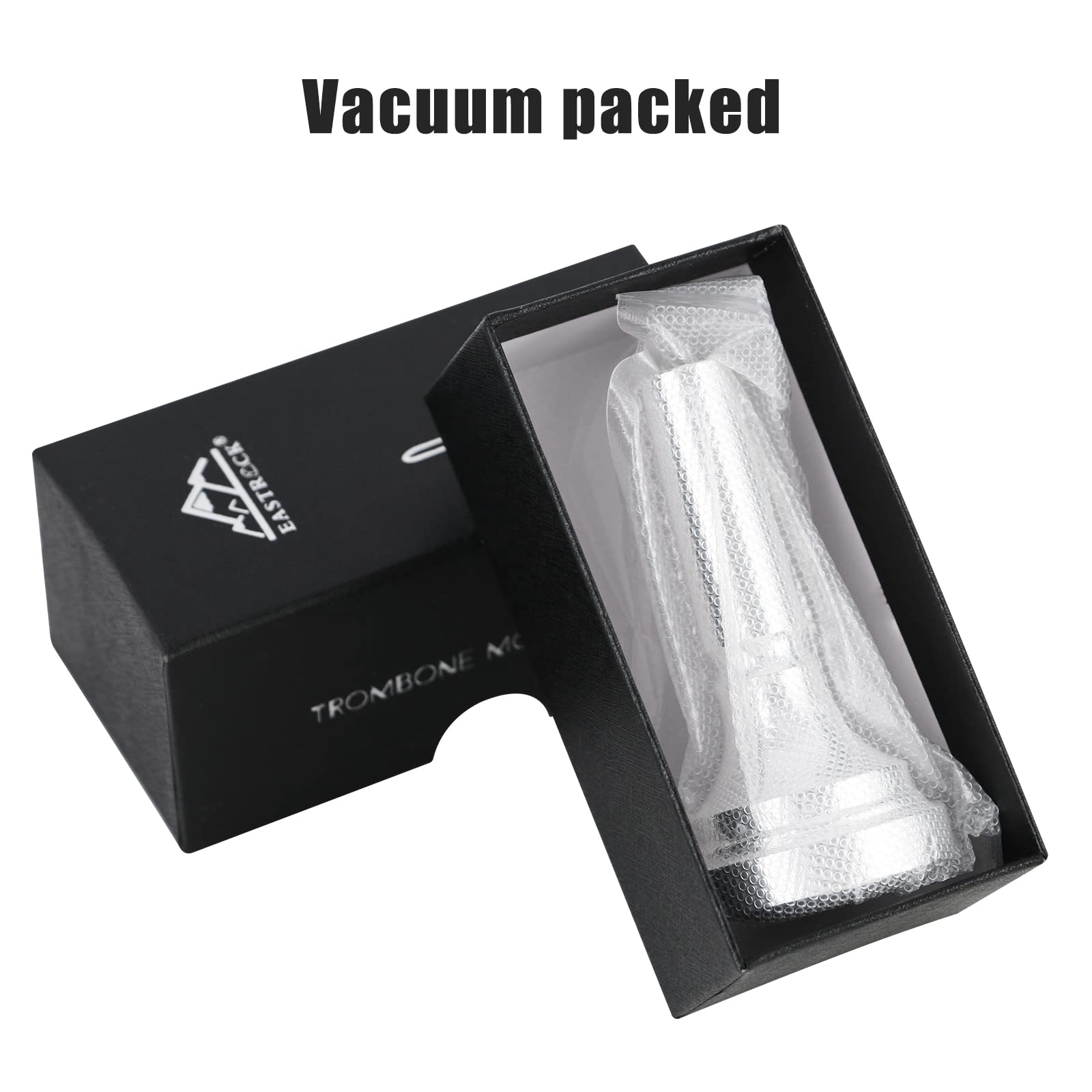 EASTROCK Trombone Mouthpiece,Silver Plated Trombone Mouthpiece Large Shank 4AL, Trombone Instrument Accessories Vacuum Packed