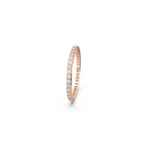 SWAROVSKI Vittore Ring, Round Cut, Clear Crystals, Rose Gold-Tone Finish US Size: 9; EU Size: 60