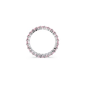 SWAROVSKI Matrix Vittore Ring, Pink Stones on a Rhodium Finished Band, Size 6, Part of the Matrix Vittore Collection