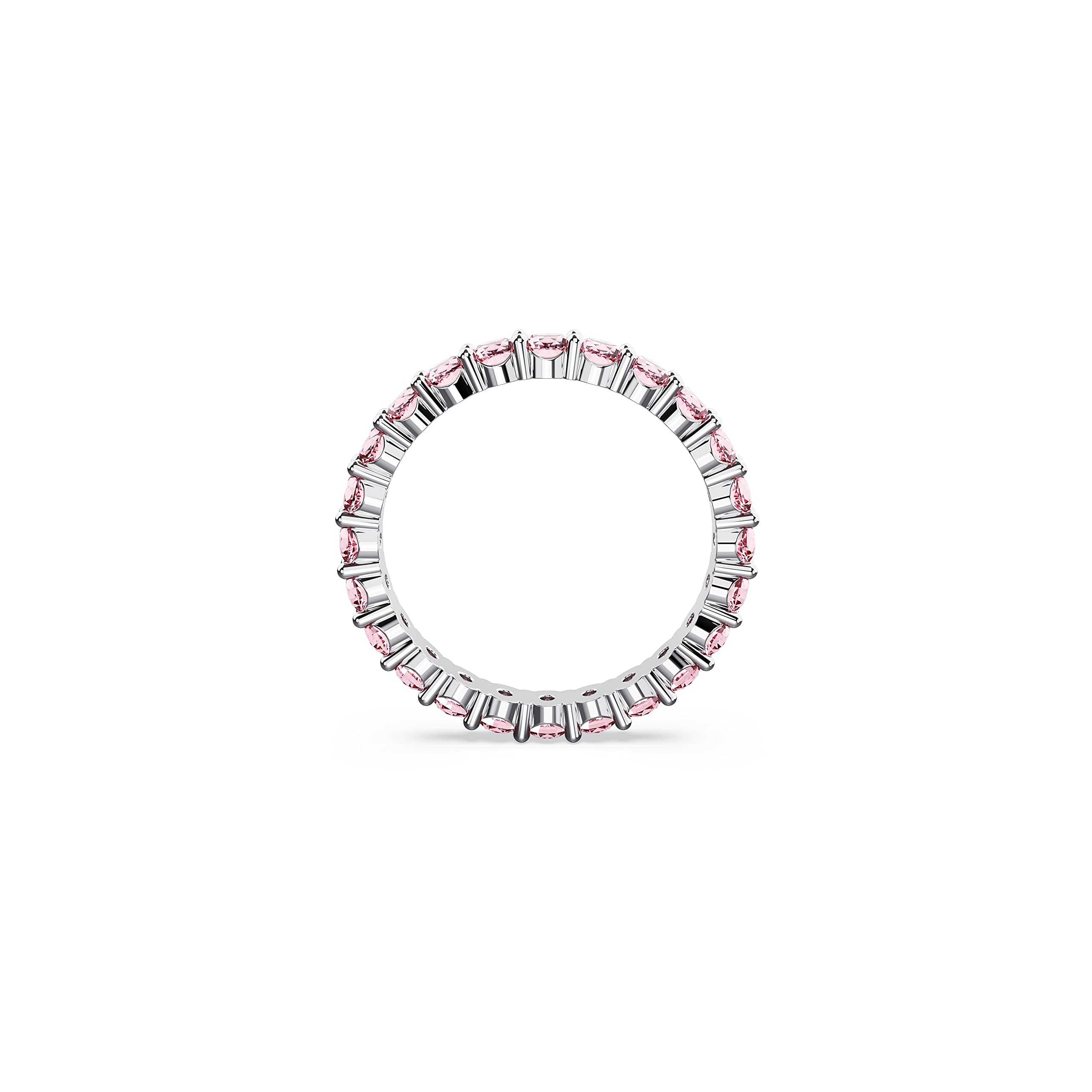 SWAROVSKI Matrix Vittore Ring, Pink Stones on a Rhodium Finished Band, Size 6, Part of the Matrix Vittore Collection