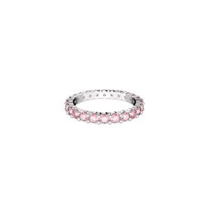 SWAROVSKI Matrix Vittore Ring, Pink Stones on a Rhodium Finished Band, Size 6, Part of the Matrix Vittore Collection