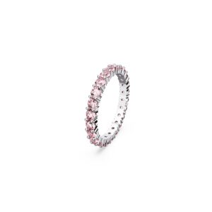 SWAROVSKI Matrix Vittore Ring, Pink Stones on a Rhodium Finished Band, Size 7, Part of the Matrix Vittore Collection