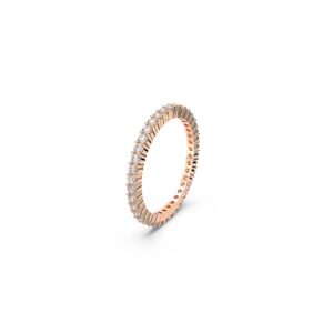 SWAROVSKI Vittore Ring, Round Cut, Clear Crystals, Rose Gold-Tone Finish US Size: 9; EU Size: 60