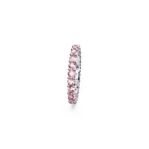 SWAROVSKI Matrix Vittore Ring, Pink Stones on a Rhodium Finished Band, Size 7, Part of the Matrix Vittore Collection