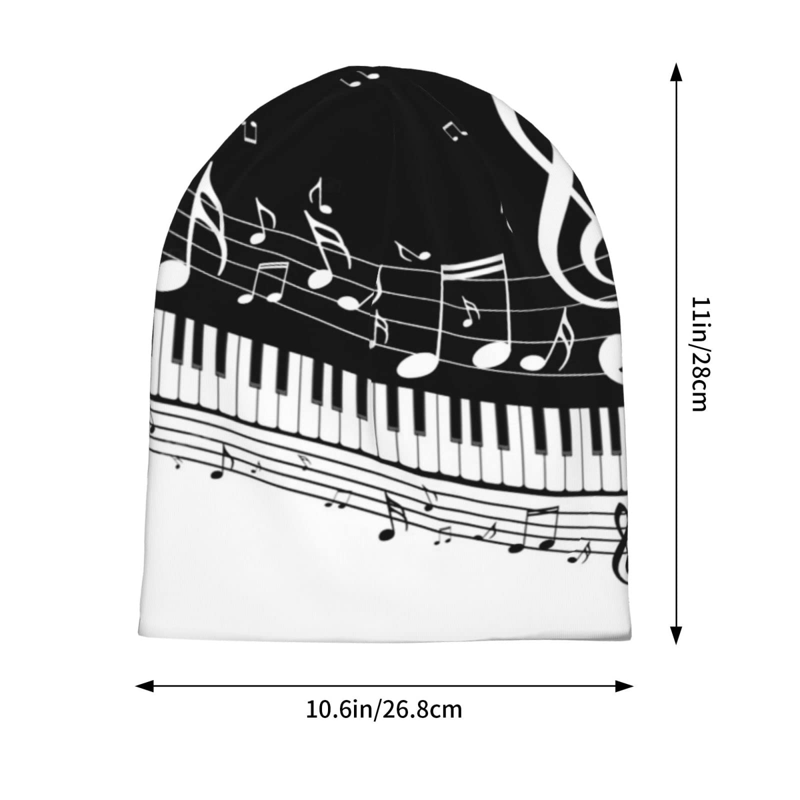 Music Piano Adult Women Men Beanie Hats Sports Elastic Brimless Head Wear Knitted Caps for Dancing Party