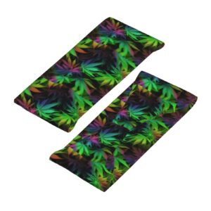 Football Headband Tie Dye Pot Leaf Men Women Non-Slip Sweatbands