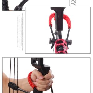 ZCZQC Bow Wrist Sling Archery Wrist Rope Black Archery Adjustable Compound Wrist Rope Bow Sling Strap