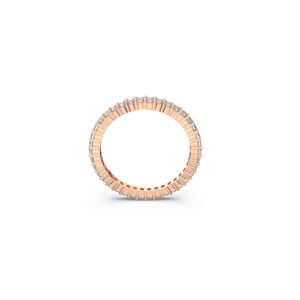 SWAROVSKI Vittore Ring, Round Cut, Clear Crystals, Rose Gold-Tone Finish US Size: 9; EU Size: 60