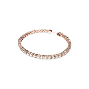 SWAROVSKI Matrix Tennis Bracelet, Round Clear Stones on Rose Gold-Tone Finished Band, Size M, Part of the Matrix Tennis Collection